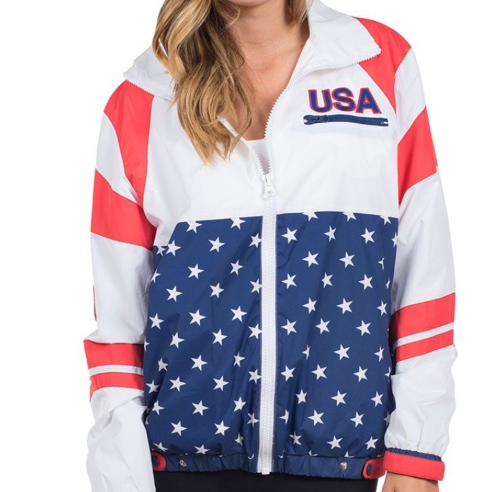 Unisex Tipsy Elves American Windbreaker Jacket